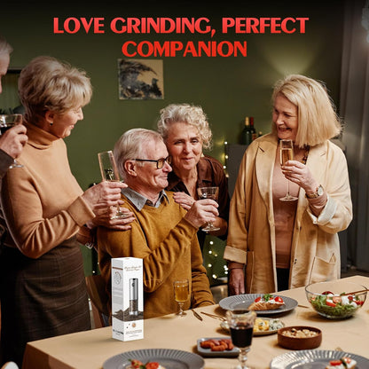 Salt and Pepper Grinder Set Electric Automatic Battery Pepper Mill Shakers Adjustable Coarseness Upgraded Larger Capacity with Led Kitchen Appliances Christmas Gifts for Women Men