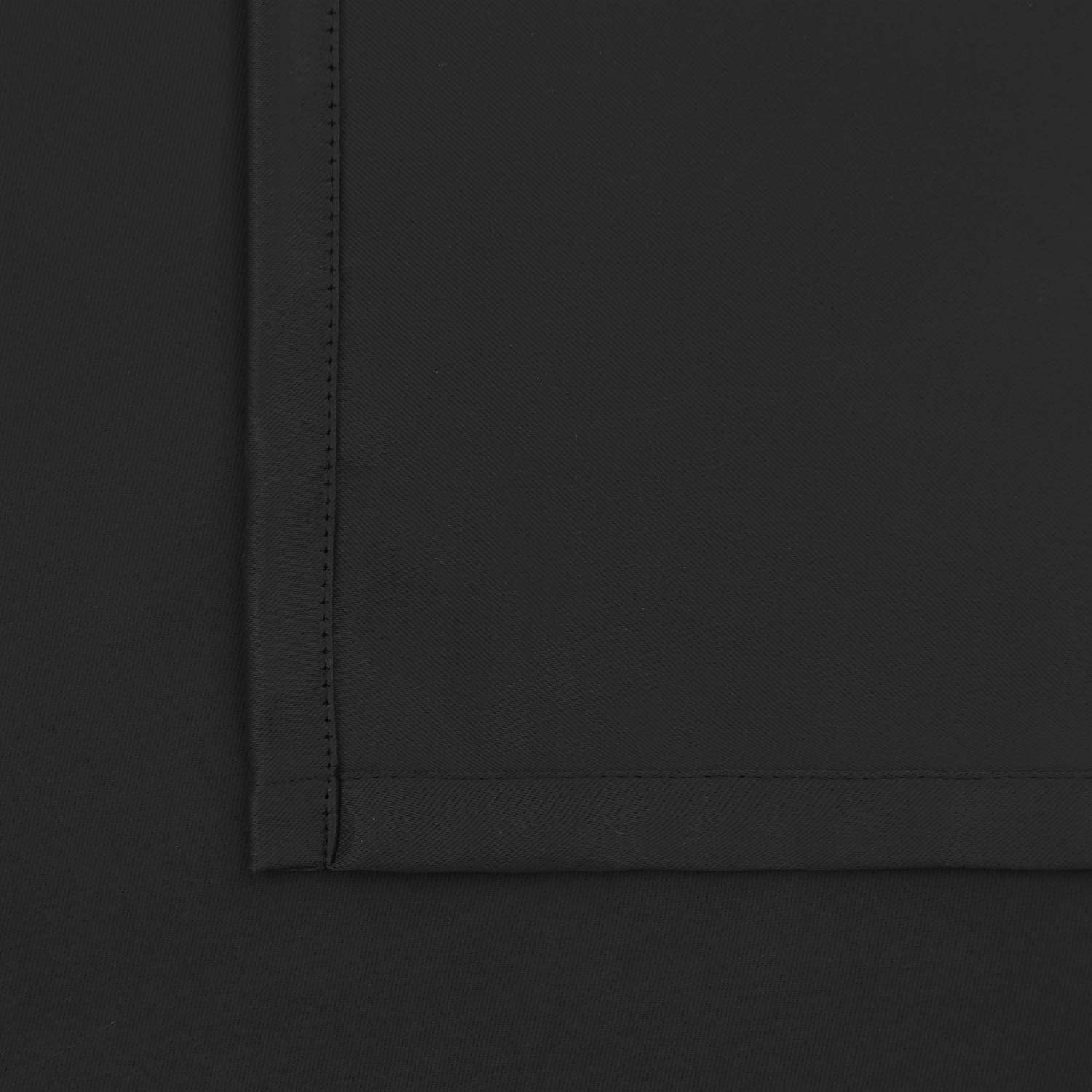 Black Small Kitchen Window Curtains over Sink - 36 Inch Length Rod Pocket and Back Tab Thermal Insulated Short Curtains for Cafe/Rv Camper/Bathroom, 2 Panels, Each 34 X 36 Inch