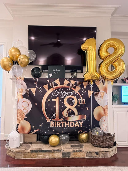 1 Balloon - Gold Birthday Number Balloons, 40 Inch Large Foil Balloons for Men Women Boys Girls Gold Themed Birthday Decorations