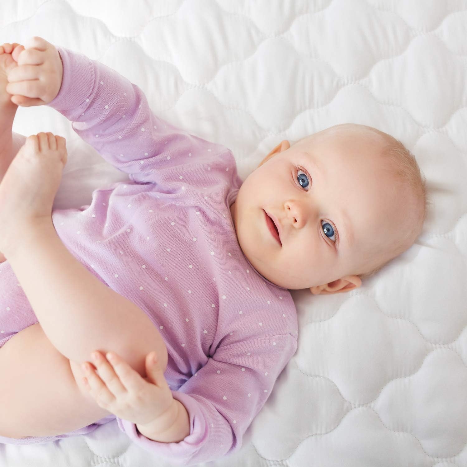 Pack and Play Mattress Pad (6 Sizes), Compatible with Pamo Babe Portable Playard, Pack and Play Mattress Sheets Cover Protector Waterproof Soft Quilted