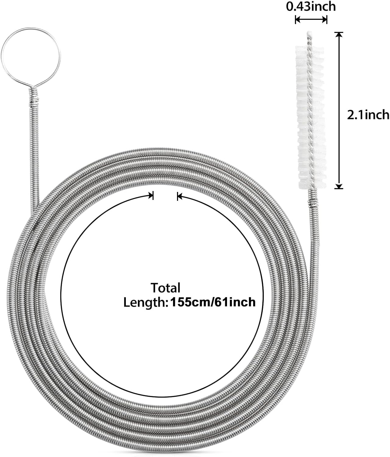 Long Drain Brush Flexible Feeding Tube Brush Slim Cleaning Brush Hose Pipe Brush