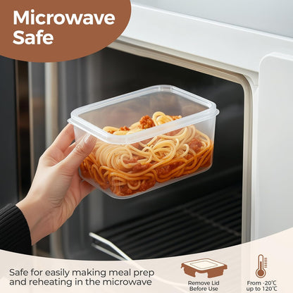 Food Storage Containers with Lids Set of 3 (2L/2.1Qt) (1.4L/1.5Qt) (0.8L/0.8Qt), Airtight Food Storage Container, Plastic Canister Sets for Kitchen, Pantry Organizer for Sugar, Cereal and Snack