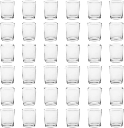Clear Mercury Glass Tea Light Holders Set of 36 - Elegant Votive Candle Holders for Weddings, Showers and Home Decor - Perfect for Table Centerpieces and Parties (Glass, Clear)