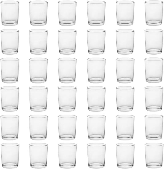 Clear Mercury Glass Tea Light Holders Set of 36 - Elegant Votive Candle Holders for Weddings, Showers and Home Decor - Perfect for Table Centerpieces and Parties (Glass, Clear)