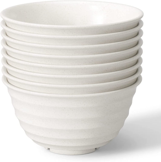 Unbreakable Cereal Bowls 30 OZ Ramen Bowl Microwave and Dishwasher Safe Bpa-Free Eco-Friendly Deep Soup Bowl for Cereal, Salad, Soup, Rice（Not CERAMIC） [Set of 8]