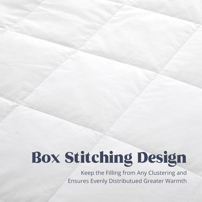 ® Blankets King Size - Soft Lightweight down Blanket for All Seasons, Cozy Warm Luxury Bed Blanket with Satin Trim, Cotton Cover, White (108"X90")