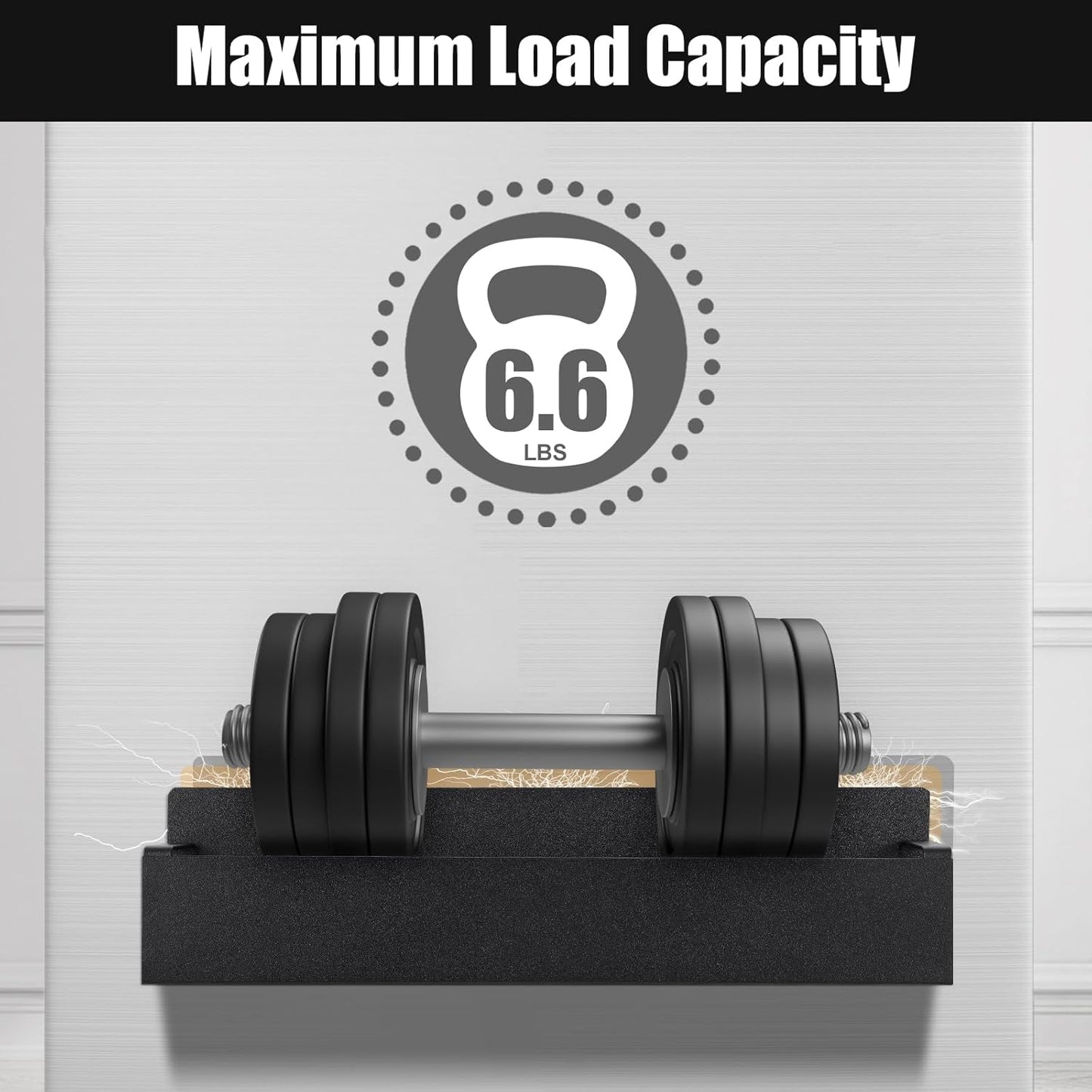 Magnetic Spice Rack for Refrigerator，Fridge Organizer for Kitchen Organization and Storage, 4 Pack (Black) Metal Shelf with 8 Moveable Hooks