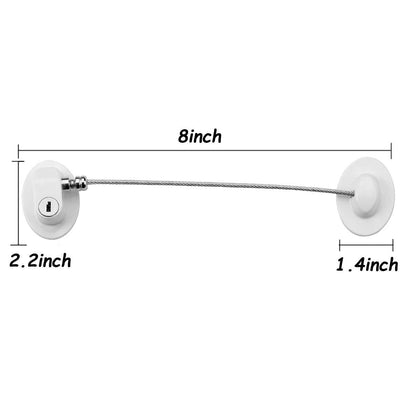 6 Pack Refrigerator Locks with 12 Keys,Child Safety Fridge,Refrigerator Lock Combination,Mini Fridge,File Drawer,Toilet Seat Lock with Strong Adhesive (White)