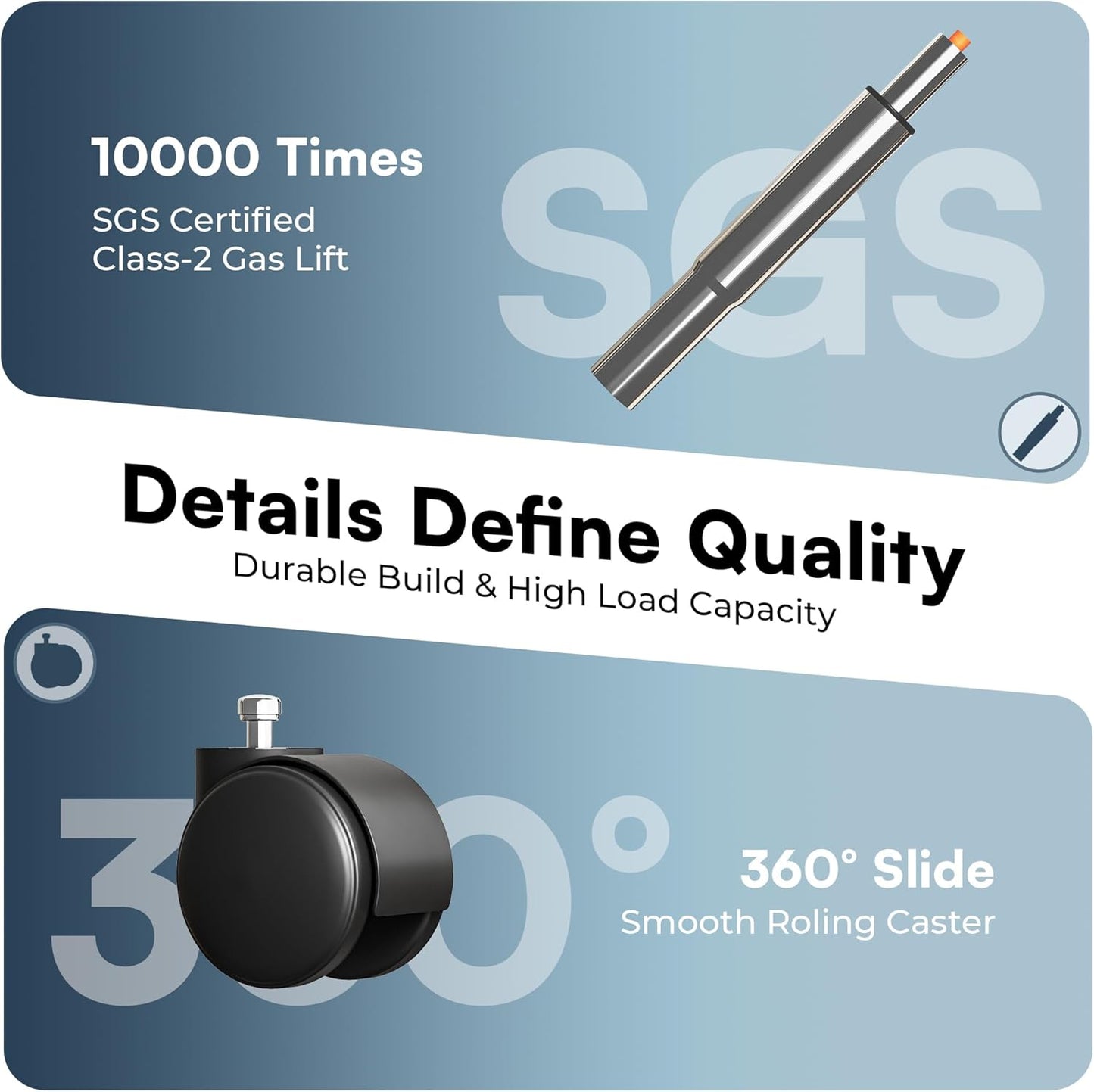 Adjustable Drafting Chair with Back Support and Foot Rest, Versatile Rolling Stool for Office, Home Bar, Kitchen, and Shop - White