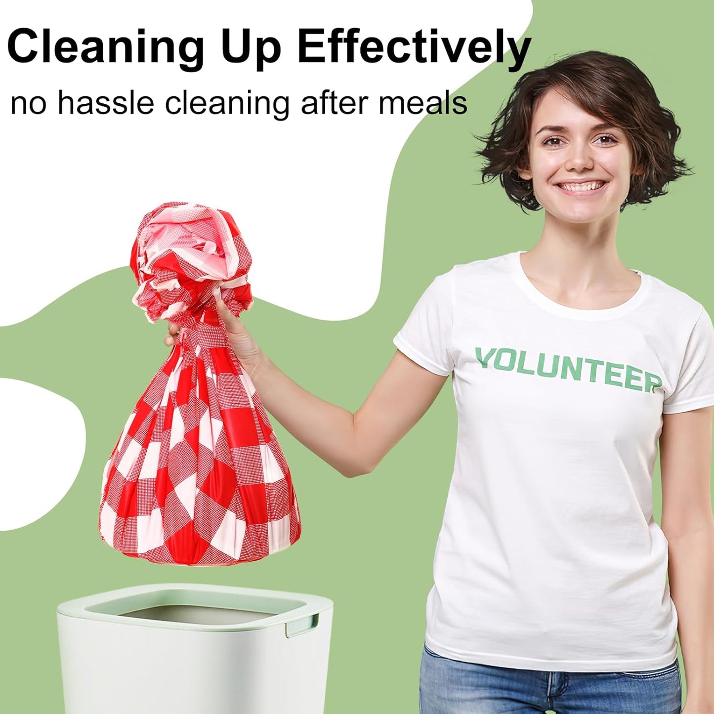 4 Packs Buffalo Disposable Table Cloth, 54 X 108 Inch Waterproof Plastic Tablecloth, Rectangle Red and White Checkered Table Covers for Picnic, Birthday, Party