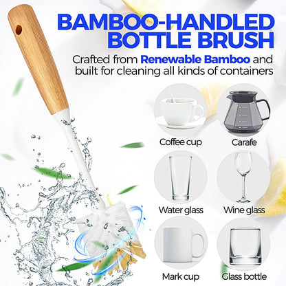 11 Pack Bottle Brush & 6 Pack Dish Brush Set for Kitchen Cleaning