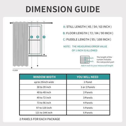 White 100% Blackout Linen Curtains - 96-Inch Long, 2 Panel Set with Rod Pocket & Back Tabs, Thermal Insulated Drapes for Bedroom and Living Room (Pure White, 52" W x 96" L)
