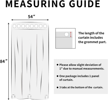 Outdoor Curtains Waterproof Windproof Weatherproof Curtain for Patio, Cabana, Porch, Pergola and Gazebo, Grommet Top and Tab Bottom Drape, 1Panel, 54X84 Inch, Beige