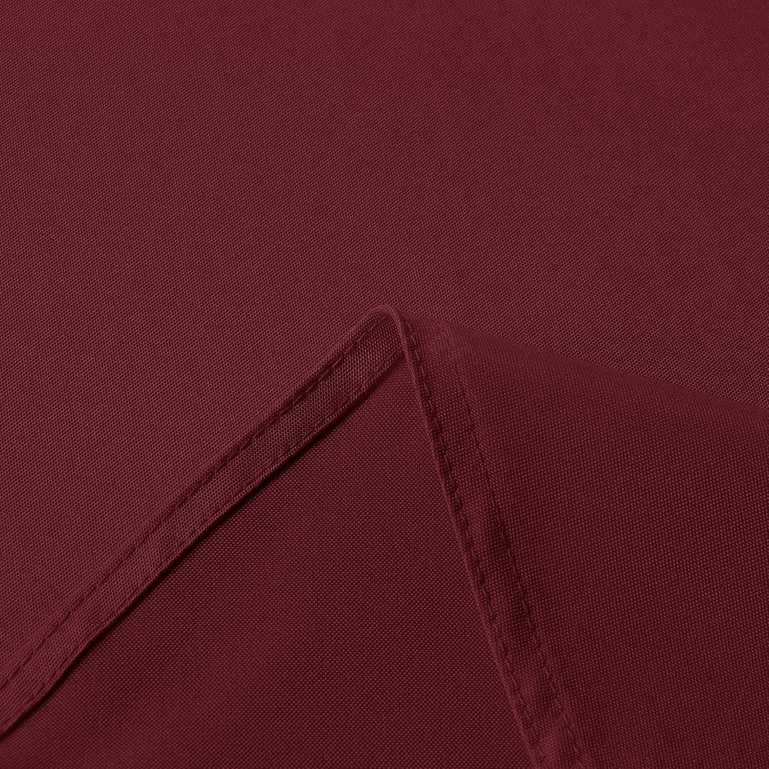 Rectangle Tablecloth - 60 X 84 Inch - Stain and Wrinkle Resistant Washable Polyester Table Cloth, Decorative Fabric Table Cover for Dining Tables, Buffet Parties and Camping, Burgundy