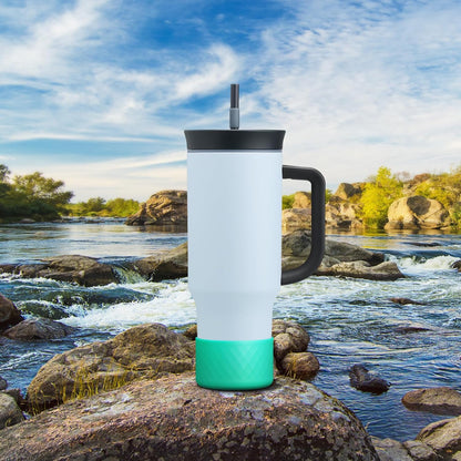 Silicone Boot for Owala 40 Oz Tumbler with Handle, Anti-Slip Protective Sleeve for Stainless Steel Triple Layer Insulated Travel Tumbler Accessories