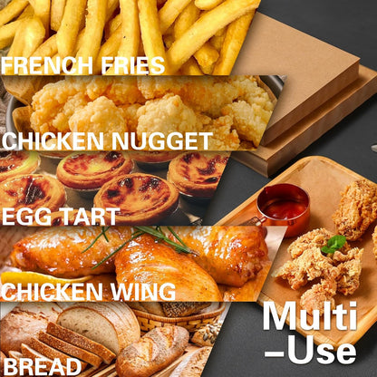 Air Fryer Liners Disposable Compatible with CHEFMAN 10 Qt Multifunctional Digital Air Fryer Accessories, Unbleached Parchment Paper, 100 PCS Square Non-Stick Baking Paper