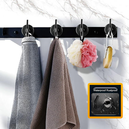 Heavy-Duty Magnetic Hooks - 12 Pack, 50LBS Capacity, Large Opening Neodymium Magnet Hooks for Versatile Hanging in Home, Office, and Workplace