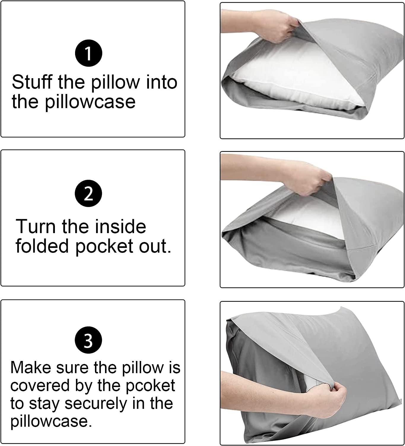 Queen (20X30) Microfiber Pillowcases and Standard (20X26) Pillow Shams, Black