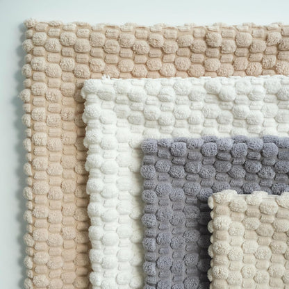 Pack of 4 Neutral Decorative Throw Pillow Covers Farmhouse Boho Home Decor Striped Corduroy Square Pillowcases 18 X 18 Inch
