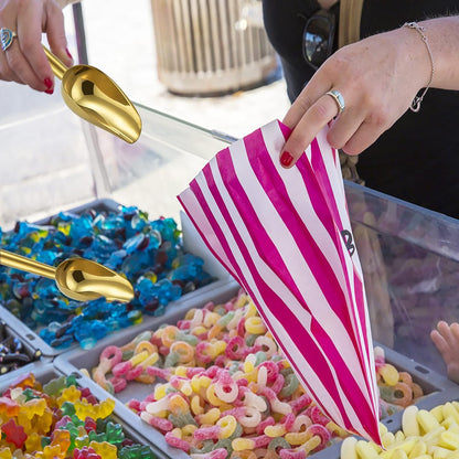 3OZ Mini Scoop Set of 8,  Stainless Steel Candy Sweet Ice Cube Scoop for Home Bar Buffet Wedding Canisters, Easy Clean & Durable - Gold