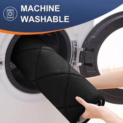 Memory Foam Bathroom Rugs, Bath Rug Size 30X20+30X20 in Black, 2 Item Bundle