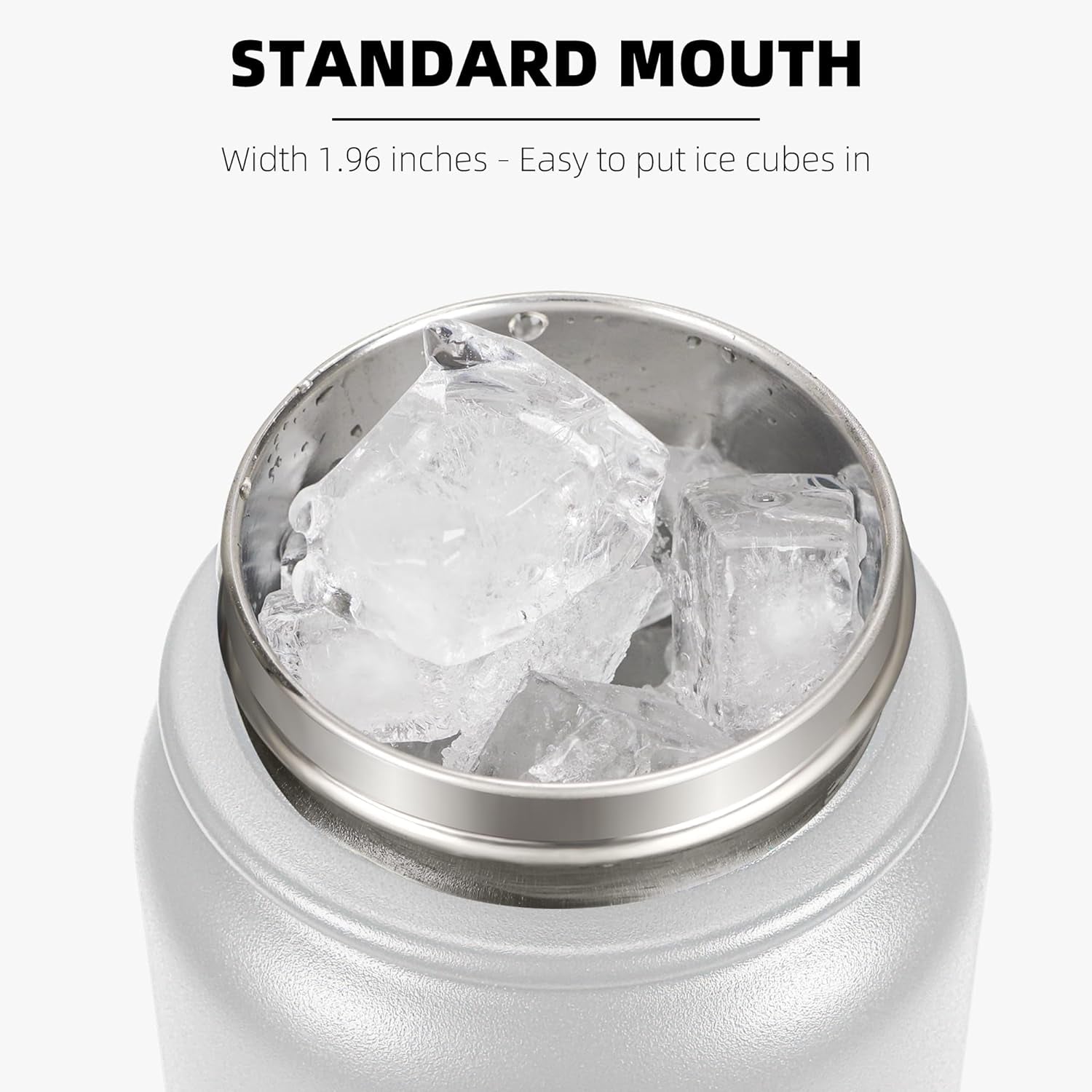 20 Oz Insulated Stainless Steel Vacuum Water Bottle with Anti-Dust Pop-Open Lid - for Kids, Women, Men | Leak & Sweat Proof (Black)