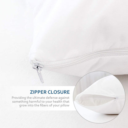 Waterproof Pillow Protector Body Size 2 Pack, Body Pillow Cover with Zipper 21"X 55" Pillow Protector Pillow Covers Encasement Pillow Case White