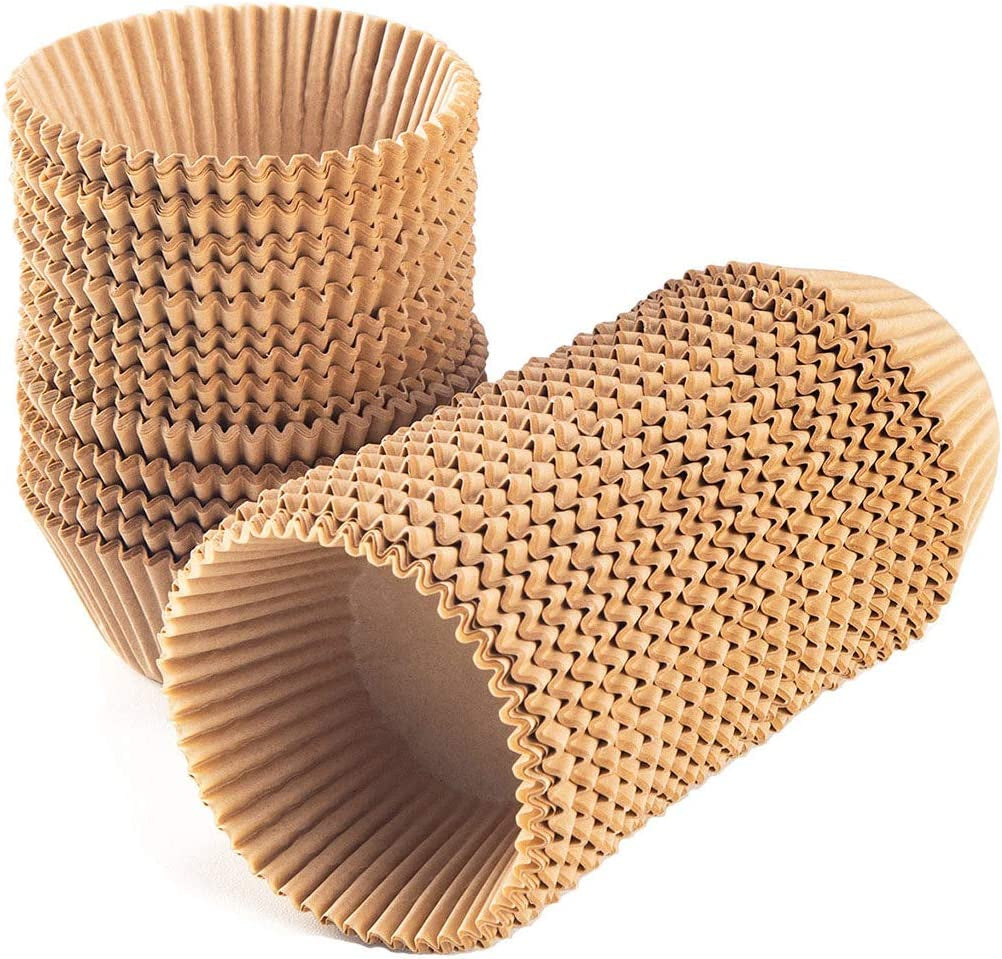 Premium Grease-Proof Natural Cupcake Liners, 500 Count - Food-Grade Baking Cups for Cupcakes, Muffins, and Nuts, Odor-Free