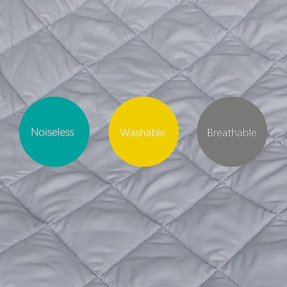 Sheet for Regalo My Cot Portable Toddler Bed, Joovy Travel Cot (Sheet Only, Bed Not Included), Soft Padded Cover, Grey, 47''X47''