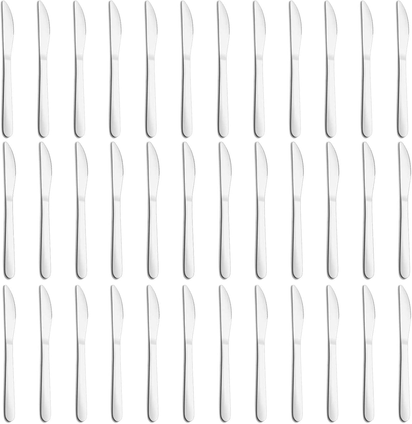 36-Piece Butter Knives, Dinner Knife Set (9 Inches), Food Grade Stainless Steel Table Knife, Knives Silverware for Home/Restaurant/Kitchen, Dishwasher Safe & Mirror Polished