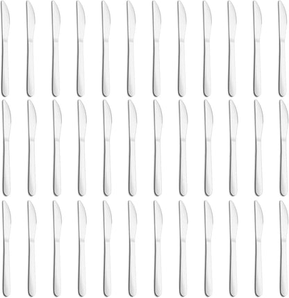 36-Piece Butter Knives, Dinner Knife Set (9 Inches), Food Grade Stainless Steel Table Knife, Knives Silverware for Home/Restaurant/Kitchen, Dishwasher Safe & Mirror Polished