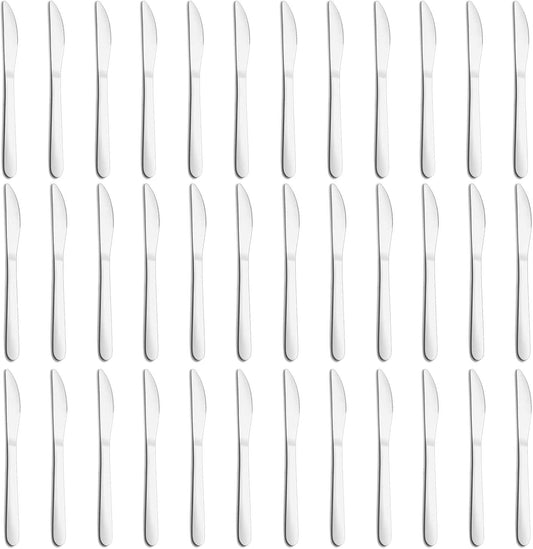 36-Piece Butter Knives, Dinner Knife Set (9 Inches), Food Grade Stainless Steel Table Knife, Knives Silverware for Home/Restaurant/Kitchen, Dishwasher Safe & Mirror Polished