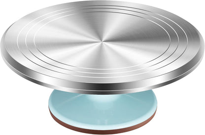 Aluminium Alloy Revolving Cake Stand 12 Inch Rotating Cake Turntable for Cake, Cupcake Decorating Supplies