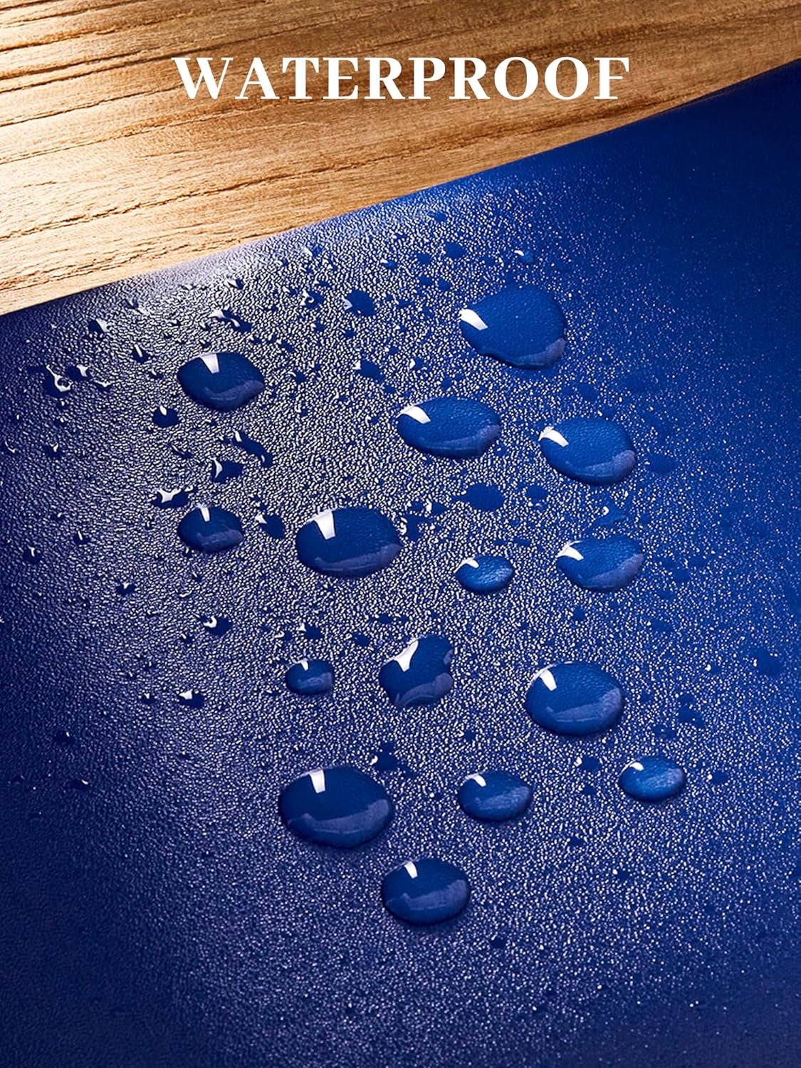 Money Bags with Zipper, 2-Pack Bank Bags with Label, Waterproof Leather Money Pouches, for Cash Coin Bill Invoice Deposit Receipt Storage and Organize, 11.5 X 6.2 Inches (Blue)