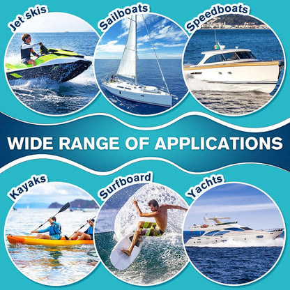 Fiberglass Boat Repair Kit - Gel Coat Repair Kit for Boats Fiberglass Repair Set Fix Holes Chips Pit Cracks for Outdoor Gear Repair Equipment