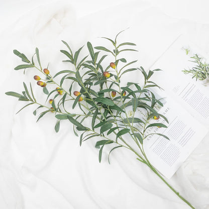 3 PCS 39" Fake Olive Tree Branches Olive Stems Large Tall Artificial Greenery Stems Bulk Faux Olive Branches for Vase Olive Leaves Plant Branch Greenery Decor