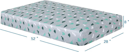 2-Piece Toddler Sheet Set Microfiber, Toddler Bedding Set Includes Crib Sheets Set and Envelope Pillowcase, Silky Soft, Breathable and Lightweight, Dinosaur