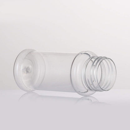 12 PACK - 3.3 Oz Plastic Spice Jars Bottles Containers with Black Screw Lids to Pour or Shake - Perfect for Storing Spice, Herbs and Powders - Lined Cap - BPA Free