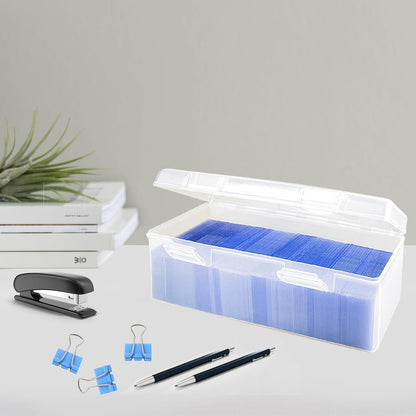 Toploader & Standard Card Storage Box with Handle - Holds 200 Toploader Cards or 750 Regular Cards | Durable Plastic Organizer Case for TCG/CCG, MTG, Collectible Trading Cards - 1 PCS