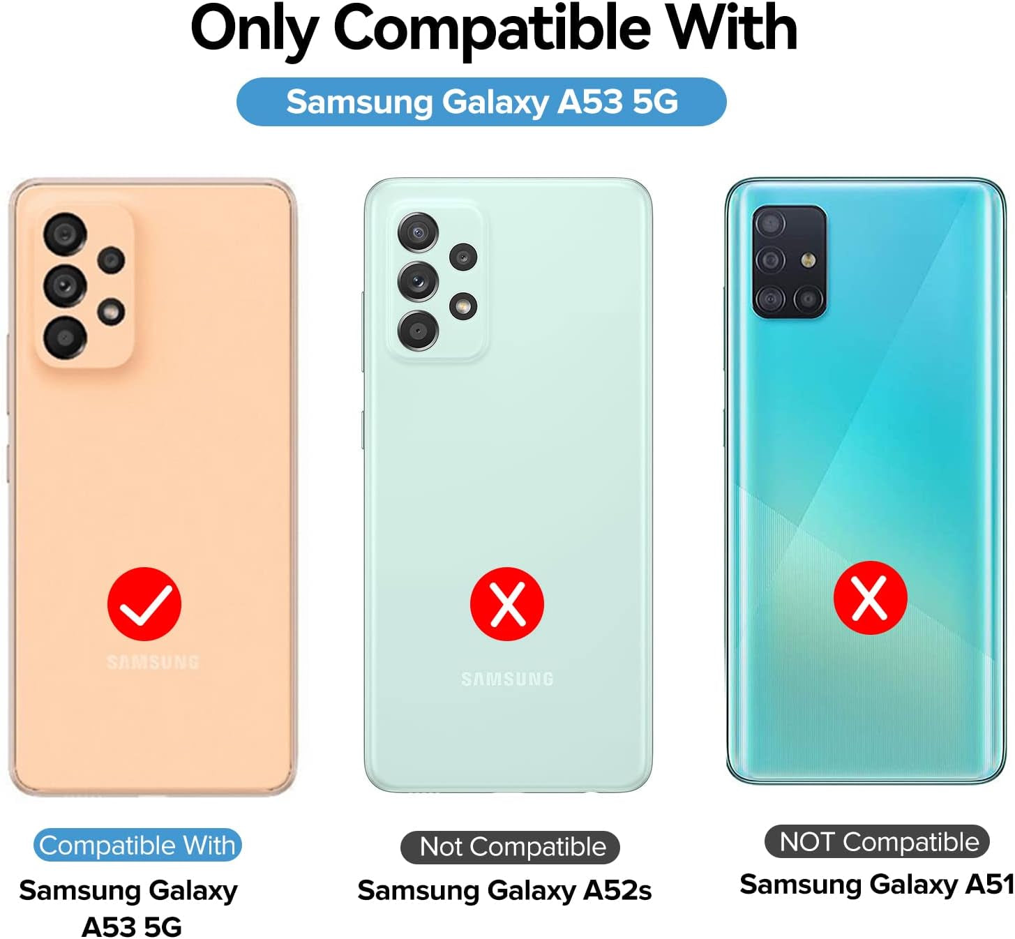 [4+2 Pack] Screen Protector for Samsung Galaxy A53 5G 6.5" 2022 [4 Pack] with [2 Pack] Camera Lens Protector Tempered Glass with [Alignment Frame] Transparent HD Clear Anti-Scratch, 6.5 Inch