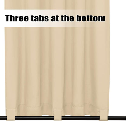 Outdoor Curtains Waterproof Windproof Weatherproof Curtain for Patio, Cabana, Porch, Pergola and Gazebo, Grommet Top and Tab Bottom Drape, 1Panel, 54X84 Inch, Beige
