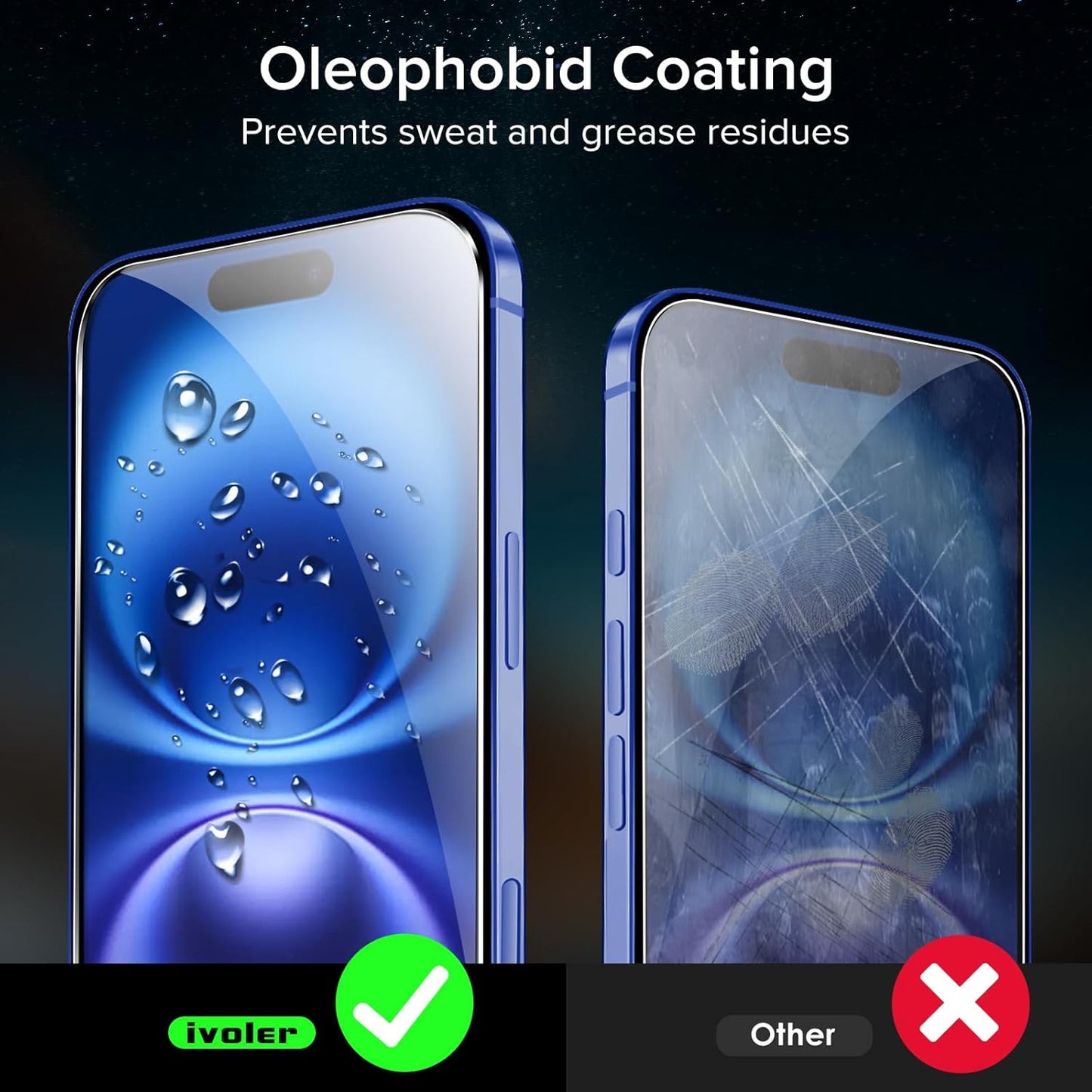 2-Pack Tempered Glass for Iphone 16 6.1"/ Iphone 15 6.1" Screen Protector with [Alignment Frame], Anti-Scratch, Case Friendly, Transparent HD Clear Film