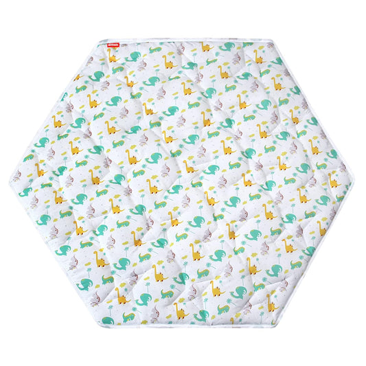 Hexagon Playpen Mat, Dinosaur Print Baby Playmat Kids Tent Mat Hexagon Rug Mat Suitable for Regalo My Play Portable Play Yard Six Pannel Playpen