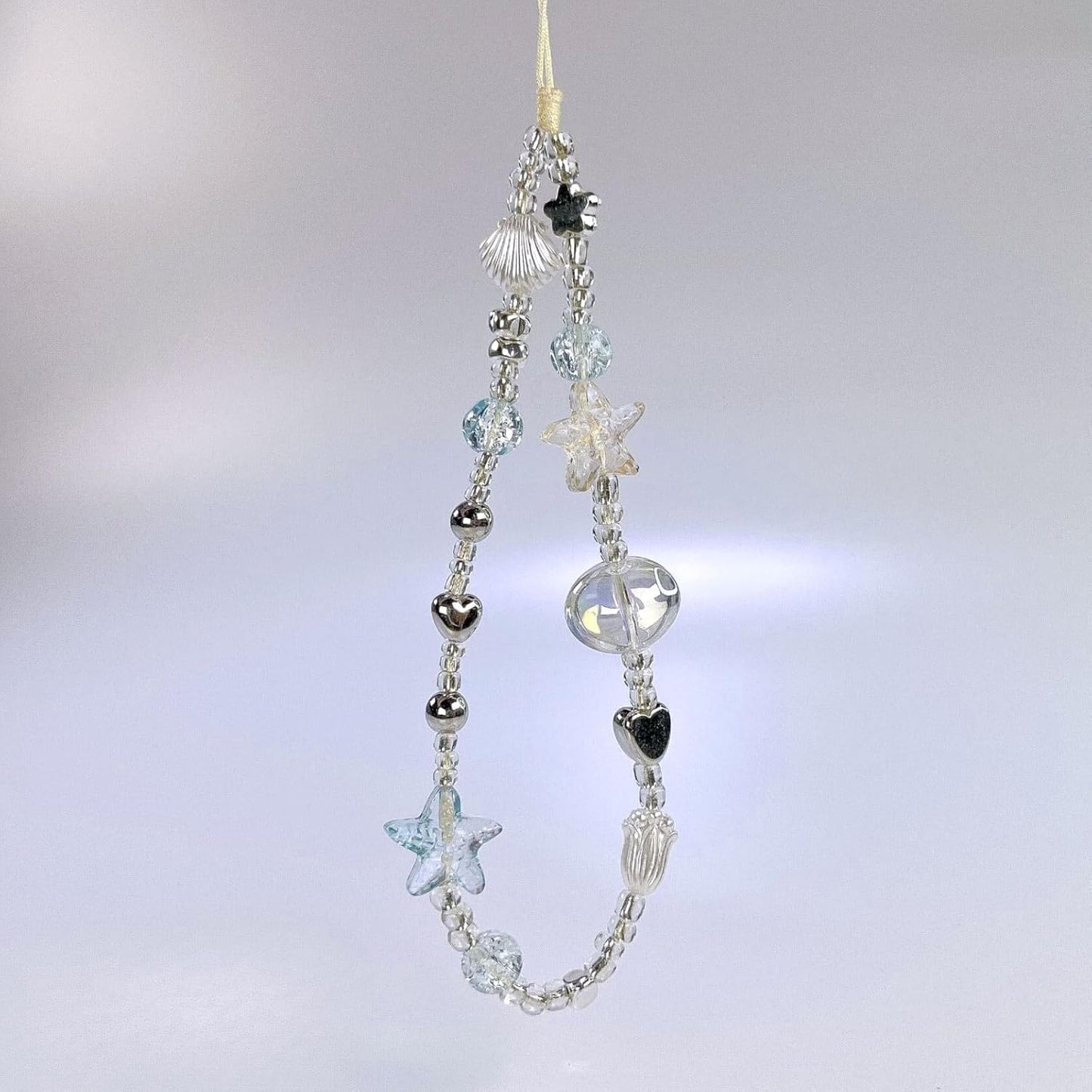 Beaded Camera Wrist Strap Cute Digital Camera Charm Lanyard Phone Charms Strap Beaded Camera Chain for Phone Bag Keychain