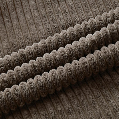 Set of 2 Dark Brown Boho Decorative Throw Pillow Covers 18X18 Inch with Diagonally Pattern for Living Room Couch Bed Sofa, Soft Textured Corduroy Aesthetic Farmhouse Home Decor 45X45 Cm