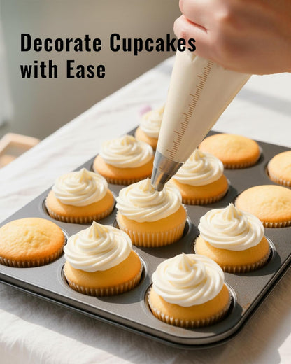 16 Inch Large Piping Bags, 100PCS Thickened Disposable Pastry Bags, anti Burst Icing Bags for Cream Frosting, Non-Slip Frosting Bags, Cake & Cookie Decorating Supplies