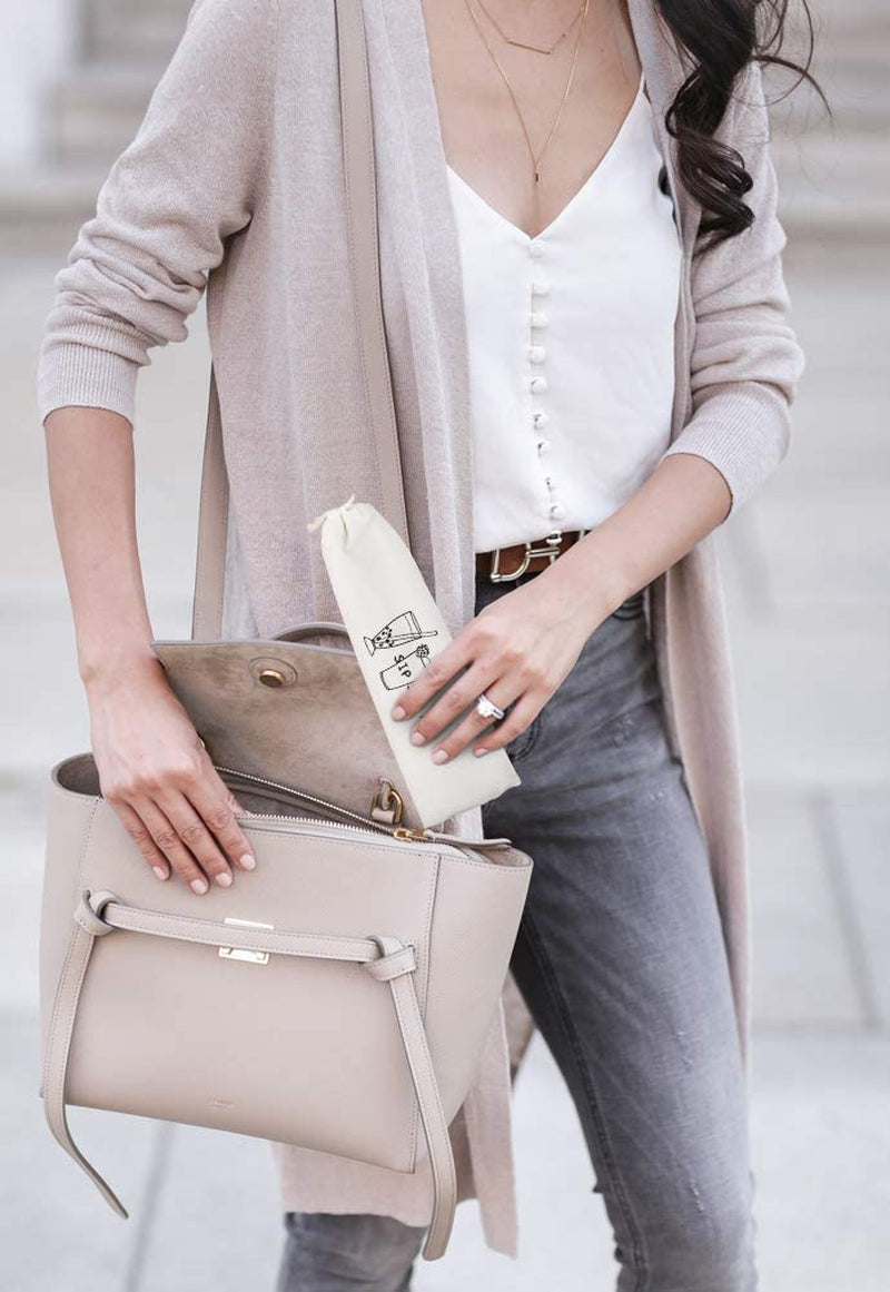 5 Pcs 10" Reusable Bubble Tea & Smoothie Straws, Stainless Steel, Angled Tips, 0.5" Wide, Cleaning Brushes