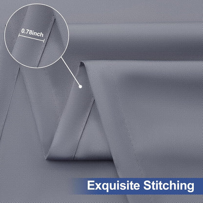 2 Pack Rectangle Table Cloth, Elastic Fitted Fabric Tablecloth Fits for 5 Foot Folding Tables, Washable Table Cover for Picnic, Camping, Indoor & Outdoor (Grey, 30" X 60")