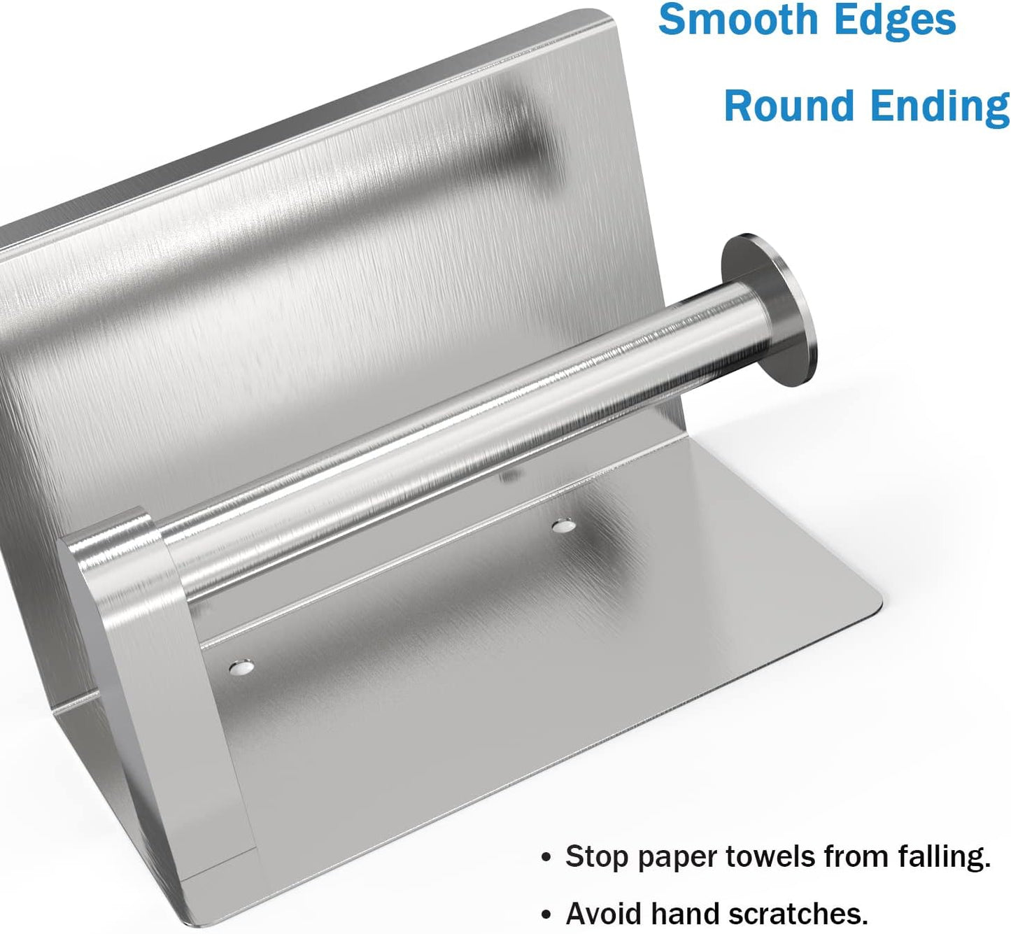 Adhesive Toilet Paper Holder with Phone Shelf, Wall Mounted or Adhesive, Rustproof Toilet Paper Roll Holder- Silver