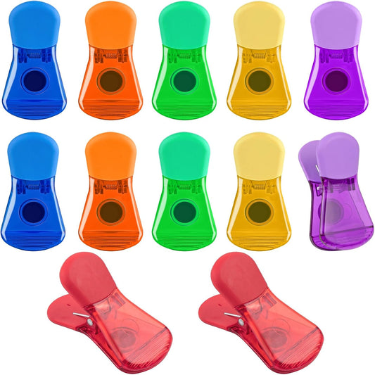 12-Pack Magnetic Colorful Chip and Food Storage Clips